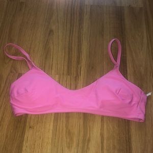 Pink scoop bikini top from Aerie size Small